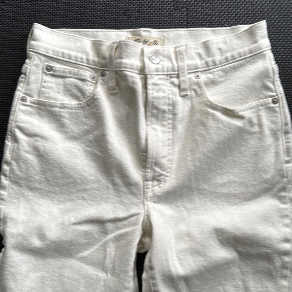 Madewell White Ankle Cropped Jeans
